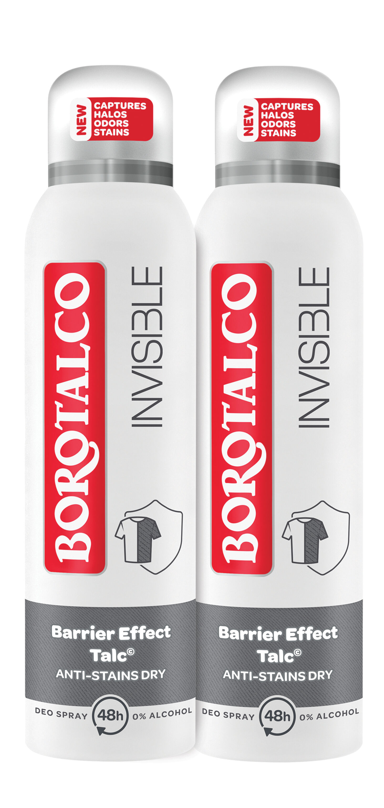 BOROTALCO Deo Invisible Spray 2 x 150 ml