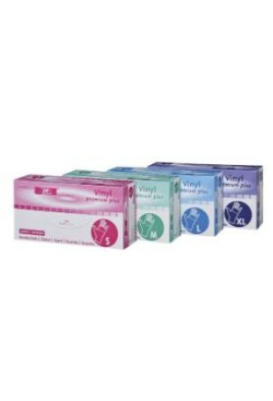 Guanti da esplorazione Gribi in vinile S senza polvere, non sterili, elasticizzati plus confezione da 100 pezzi