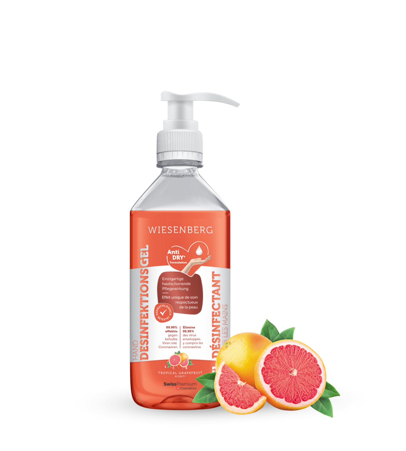 Wiesenberg Gel disinfettante per le mani Trop Grapefruit 500ml
