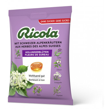 Caramelle Ricola ai fiori di sambuco senza zucchero con stevia Btl 125g