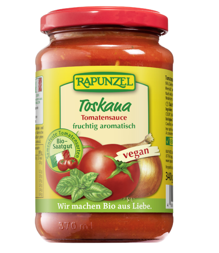 Salsa di pomodoro Rapunzel Toscana vasetto 340g