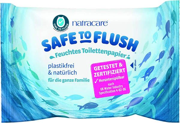 Natracare carta igienica umida Safe to Flush 30 pezzi