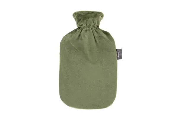 Borsa dell'acqua calda FASHY 2l in pile verde
