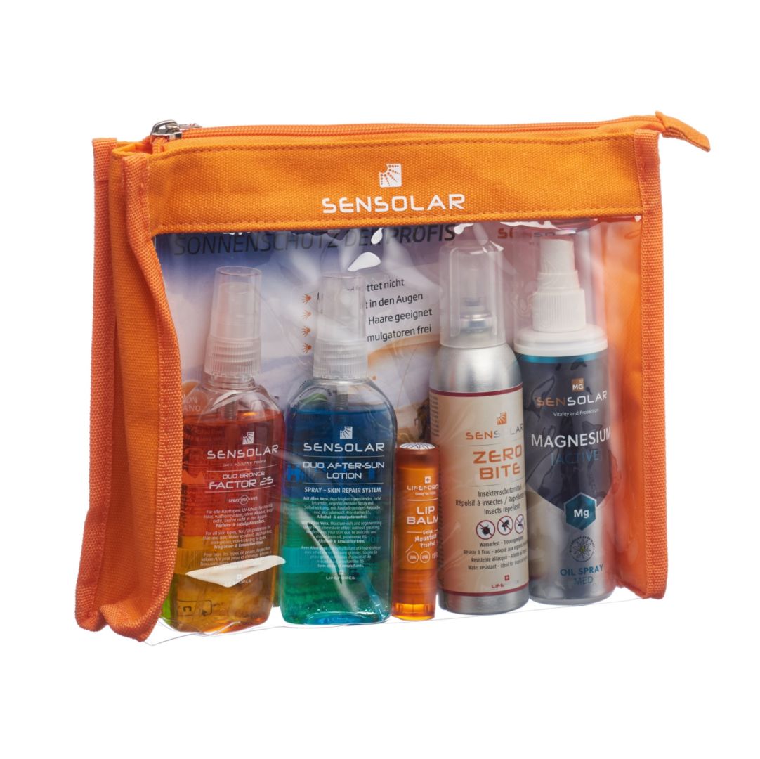 Set famiglia Sensolar Sensolar SPF25 200ml Doposole 100ml ZeroBite 75ml Sensolar SPF25 50ml & Balsamo labbra in omaggio