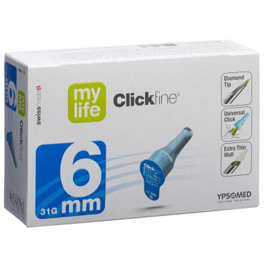 MYLIFE CLICKFINE Aghi a penna 6 mm 31G 100 pezzi