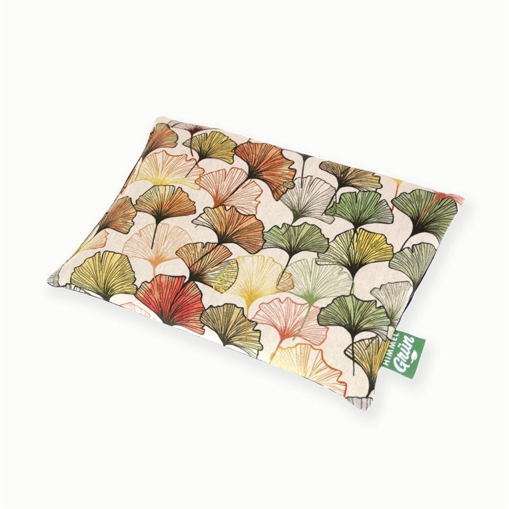 Cuscino in pietra verde ciliegia 30x20cm Foglia di ginkgo