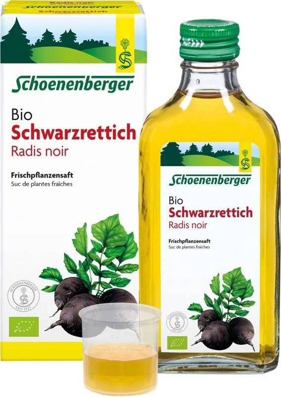 Schoenenberger Nero Succo Vegetale Fresco Biologico 200ml