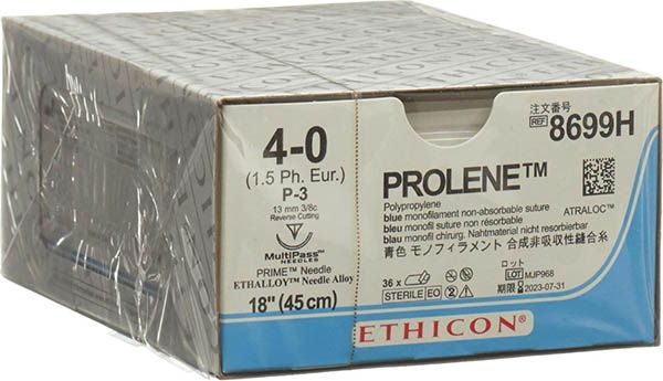 PROLENE 45cm blu 4-0 P-3 36 pezzi