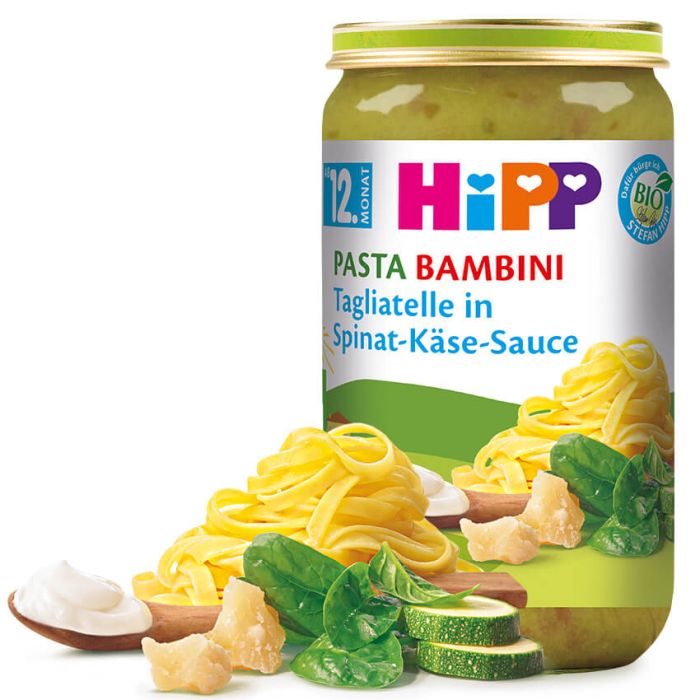 Hipp PB Tagliatelle Spinaci e Salsa al Formaggio Bio 250g