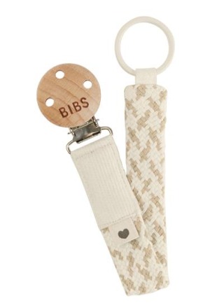 BIBS Nuggi Clip intrecciato avorio/vaniglia