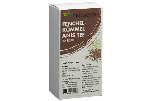 Drogovita Tè al finocchio-caraway-anice Btl 20 pezzi