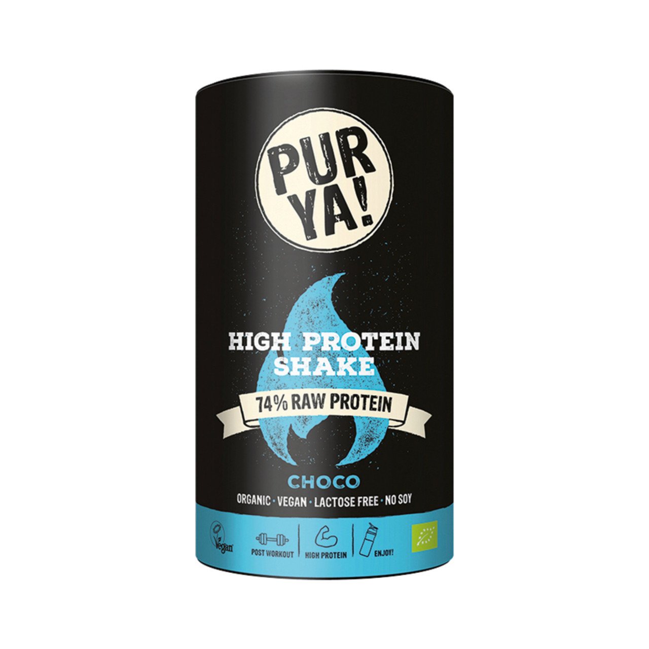 PURYA! Frullato vegano ad alto contenuto proteico al cioccolato biologico 550g