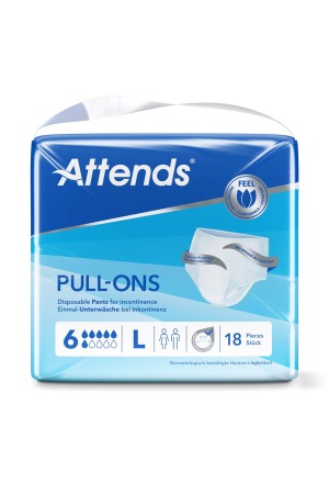 ATTENDERS Pull Ons 6 L Btl 18 pezzi