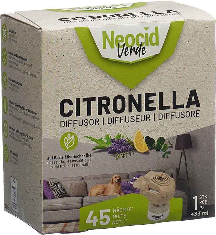 Neocid VERDE Diffusore di citronella con flacone 33ml