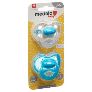 Medela Baby Nuggi Original 0-6 Blu 2 pezzi