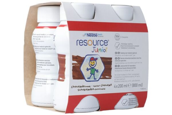 Resource Junior Chocolate 4 x 200 ml