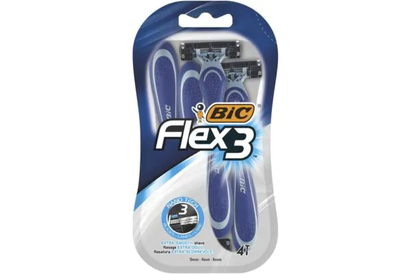 BIC Flex 3 Light rasoio da uomo a 3 lame 4 pezzi