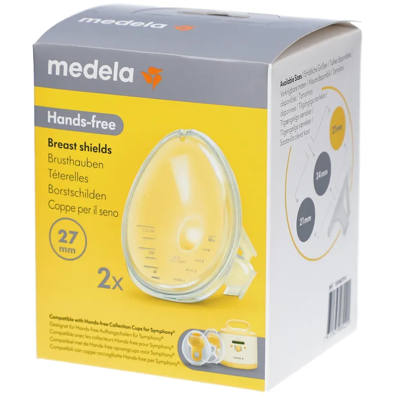 Medela Scudi mammari a mani libere 27 mm Symphony 2 pezzi