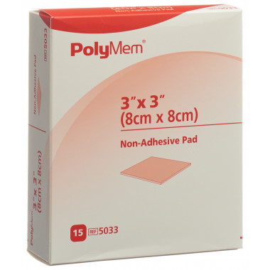 Medicazione per ferite PolyMem 8x8cm non adesiva sterile 15 pezzi