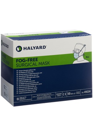 HALYARD OP Maschera senza nebbia blu Tipo II Disp 50 pezzi