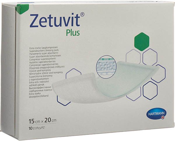 Zetuvit Plus benda assorbente 15x20cm 10 pezzi
