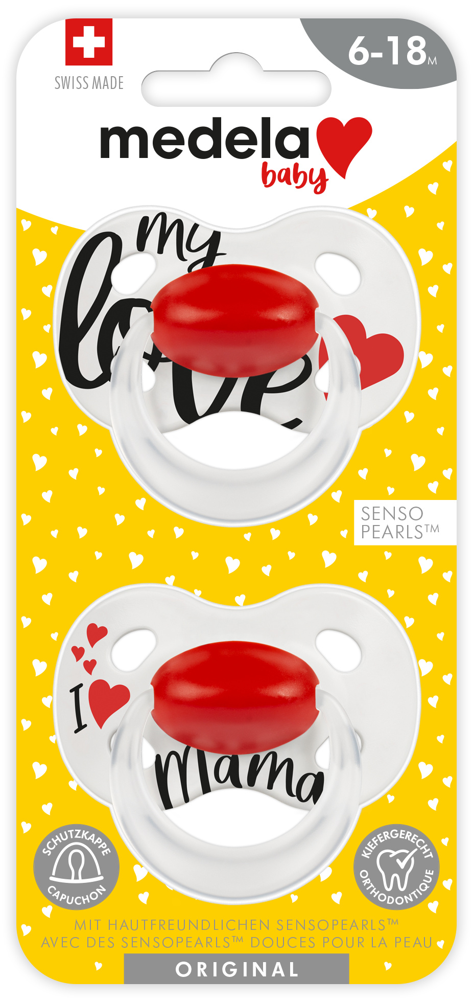 Medela Baby Nuggi Original 6-18 Sig Love 2 pezzi