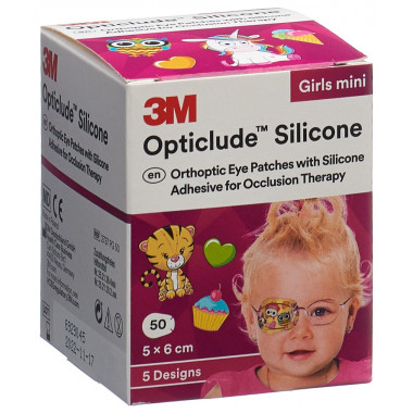 3M Opticlude Benda oculare in silicone 5x6cm Mini Ragazze 50 pezzi