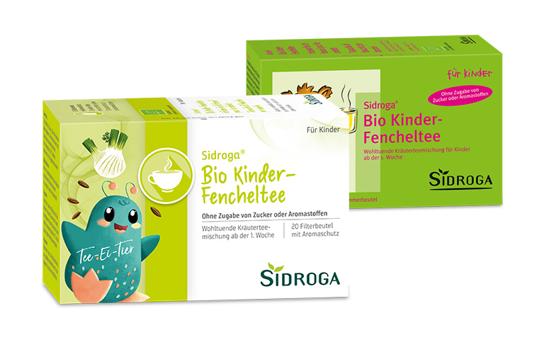 SIDROGA Tè al finocchio biologico per bambini 20 pezzi