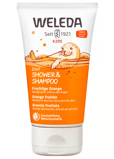 Weleda KIDS 2 in 1 Doccia e Shampoo all'arancia fruttata 150ml