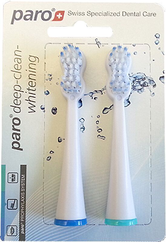 Paro deep clean whi spazzolino di ricambio sonic 2 pezzi