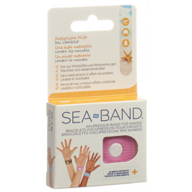 Sea-Band fascia di agopressione per bambini rosa 1 paio
