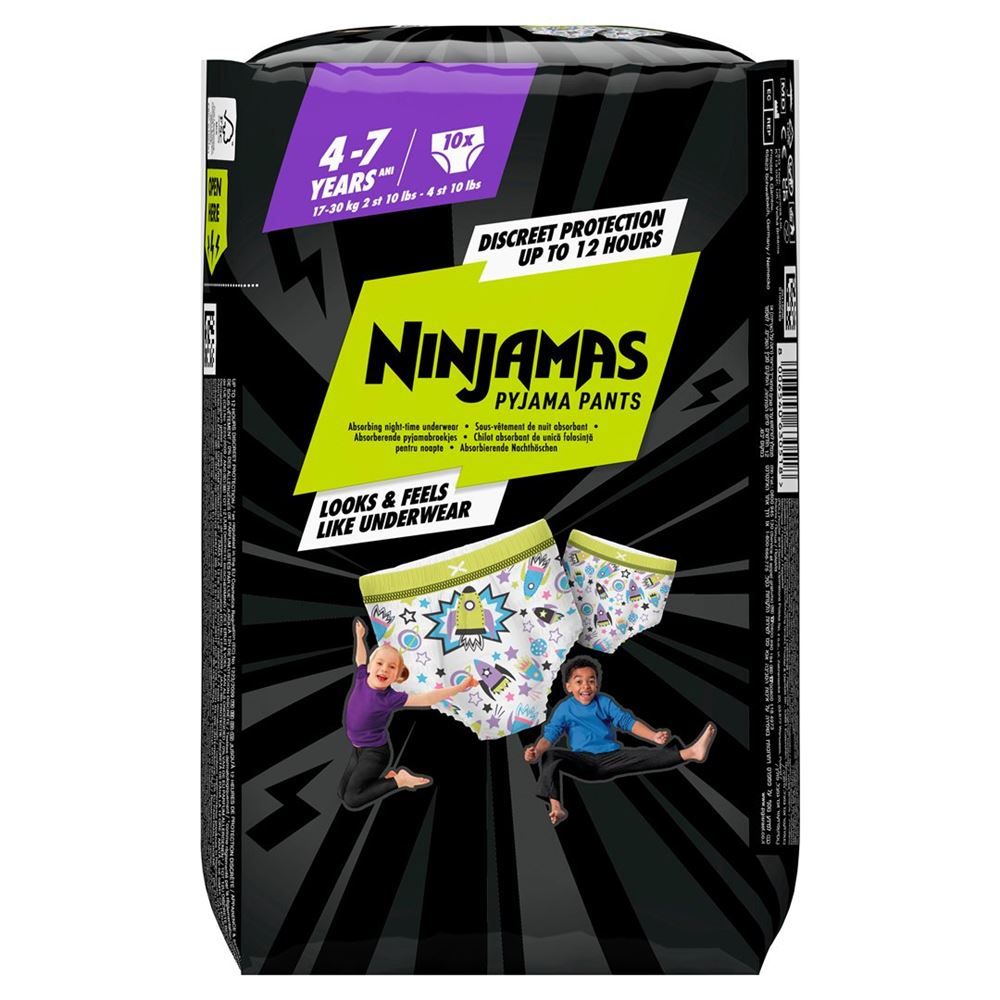 Pampers Ninjamas pantaloni del pigiama ragazzi 4-7 anni 10 pezzi
