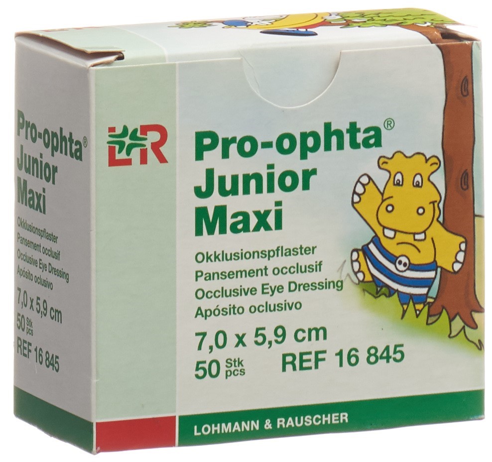 Cerotti per occhi Pro-ophta Jun maxi 7,0x5,9cm 50 pezzi