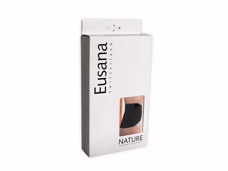 Eusana scalda reni anatomico in seta e lana XL nero