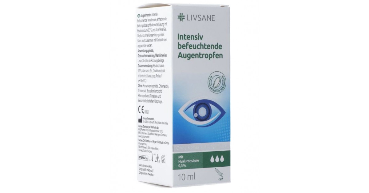 Livsane Gocce oculari idratanti intensive 10ml