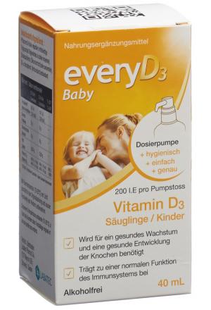 everyD3 Baby 200 IE neonati/bambini senza alcool 40ml