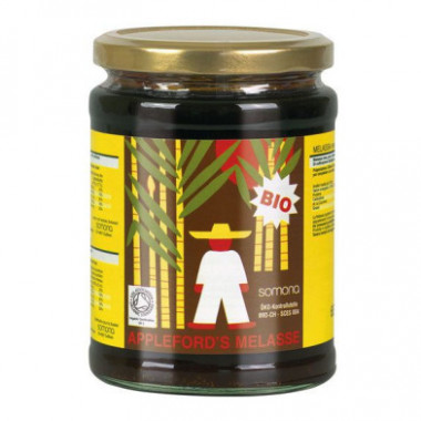 Applefords zucchero di canna melassa biologica barattolo 680g