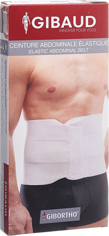 GIBAUD fascia addominale elastica Gr5 121-135cm bianco
