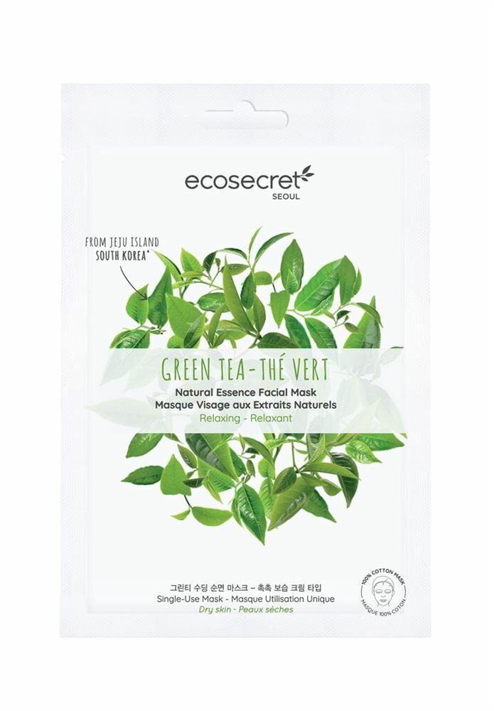 ECOSECRET maschera viso rilassante al tè verde 20ml