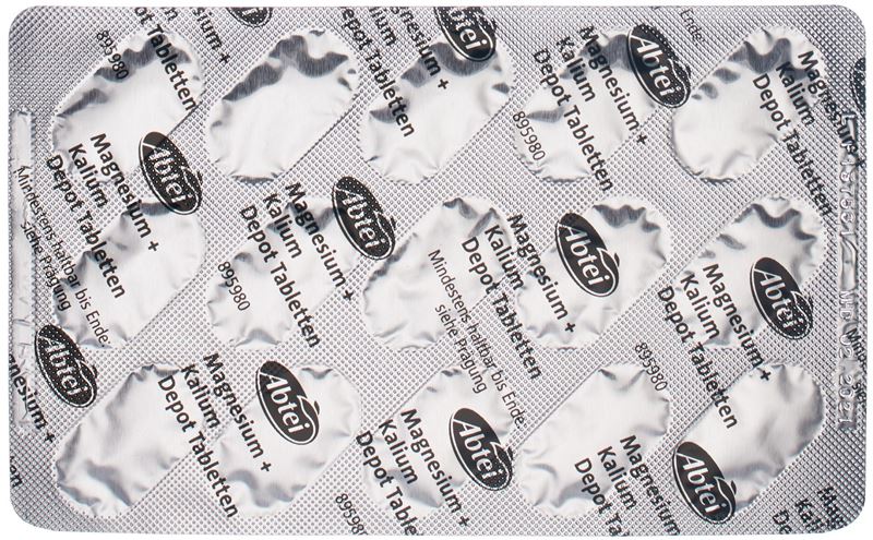 Abtei Magnesium + Kalium Depot Tablette 30 Stück