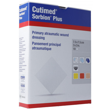 Cutimed Sorbion Plus 7,5x7,5 cm 10 pezzi
