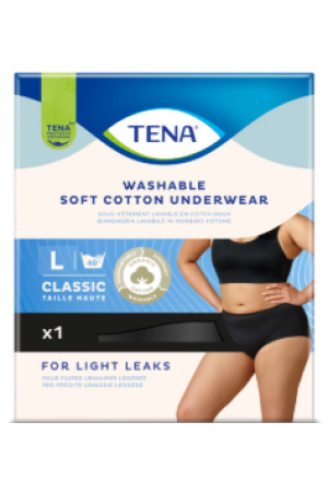 Tena in cotone lavabile Classic L nero