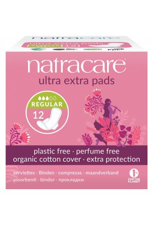 Natracare assorbenti igienici con ali ultra extra normali 12 pezzi