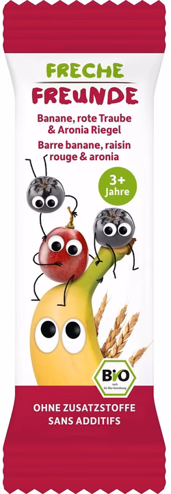 Barretta ai cereali Cheeky Friends Banana Uva Mirtillo 4 x 23g