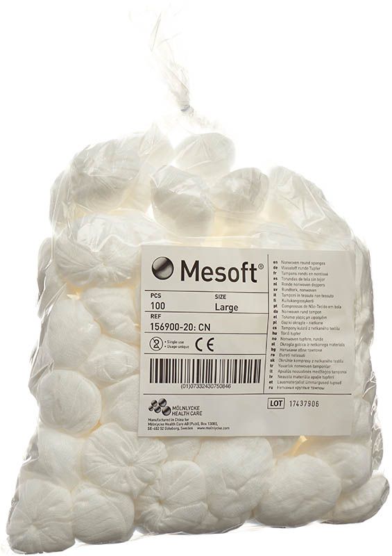 MESOFT NW tampone rotondo 45mm non sterile 100 pezzi