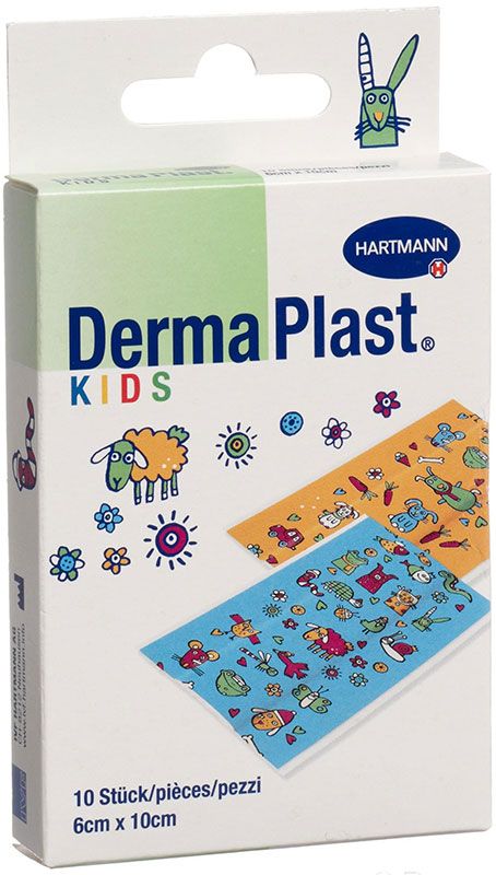 DermaPlast Kids benda rapida 6x10cm plastica 10 pezzi