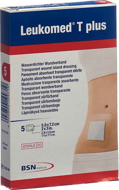LEUKOMED T plus medicazione trasparente per ferite 7,2x5cm 50 pezzi