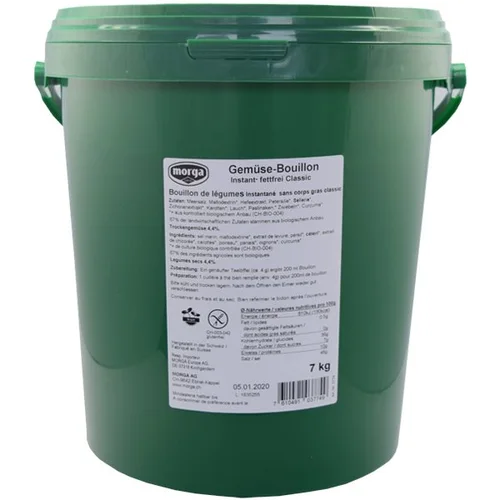 Brodo vegetale Morga senza grassi, biologico, 7 kg