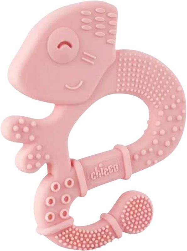 chicco anello per dentizione con setole morbide EIDECHSE PINK 2m+
