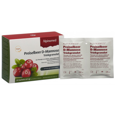 ALPINAMED Mirtillo rosso D-Mannosio 20 bustine da 5 g ciascuna